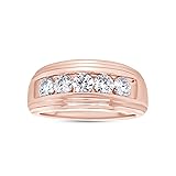 SAVEARTH DIAMONDS Men's Wedding Band Ring Round Lab