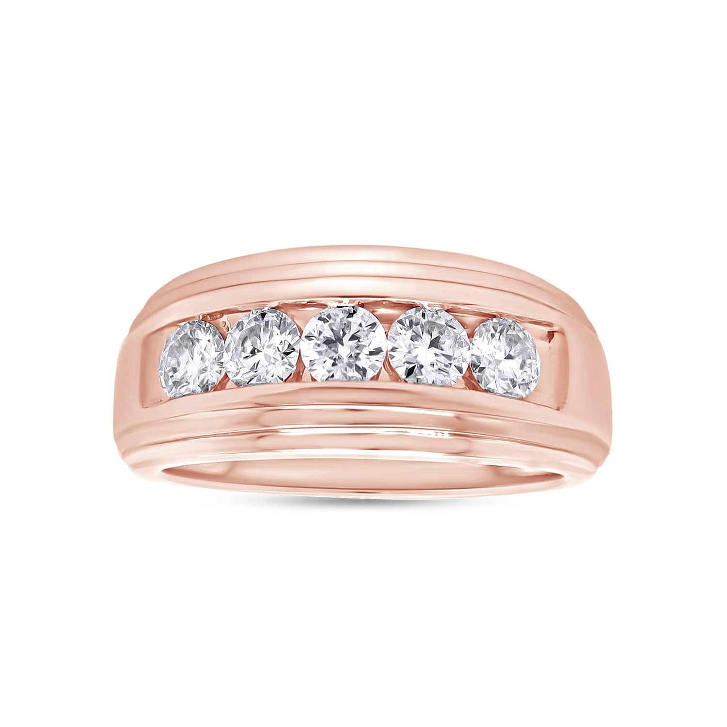 Men's Wedding Band Ring 2 Carat Round Lab Grown