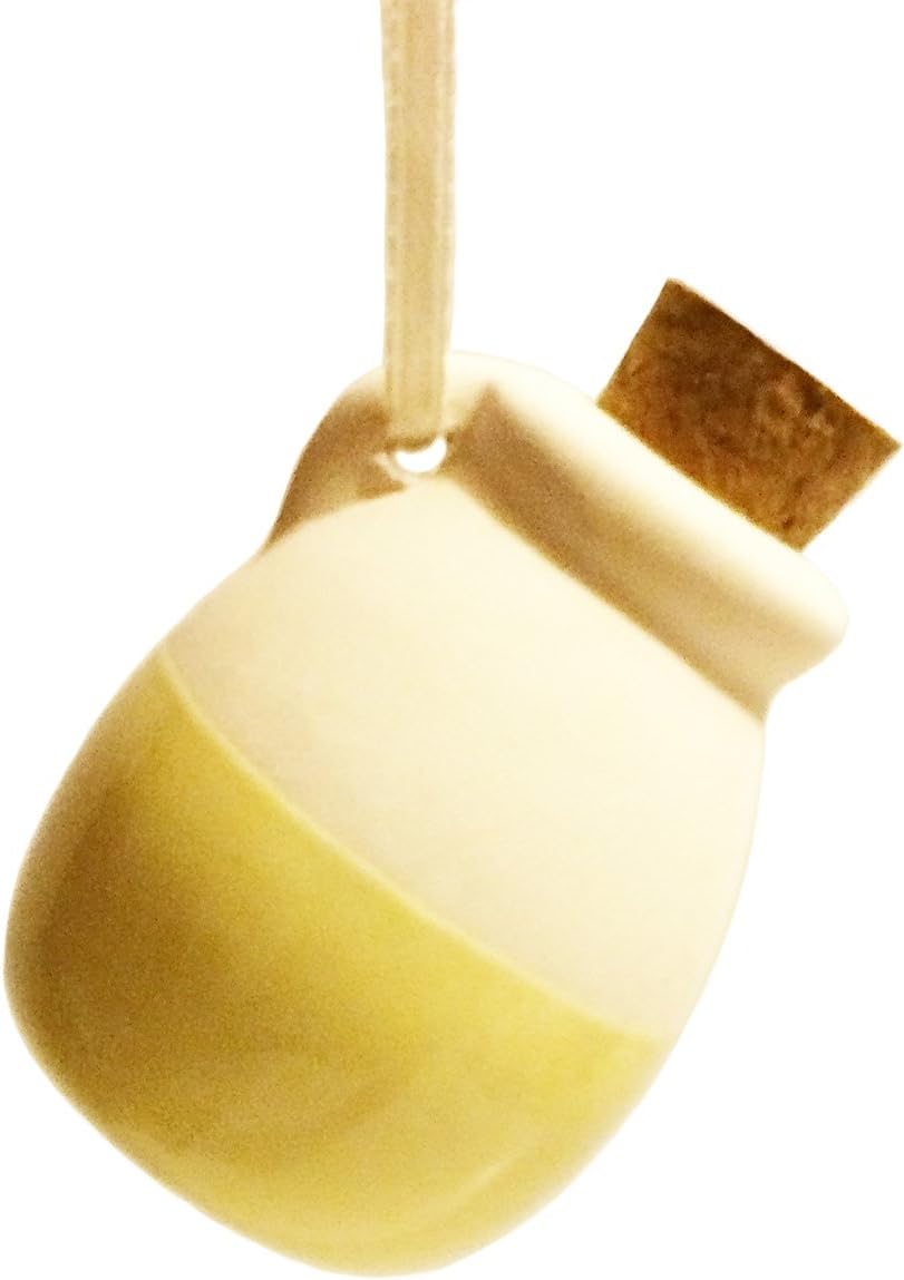 Zenkuki LEMON YELLOW Aromatherapy Essential Oil Fragrance Small Ceramic Jar Clay Pot Diffuser
