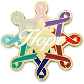 PinMart Awareness Enamel Lapel Pin &ndash; Nickel and Gold Color Plated Ribbon Pin &ndash; Prevention and Awareness Ribbon &ndash; Jewelry Brooch with Secure Clutch Back