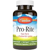 Carlson Pro-Rite, Free-Form L-Proline &amp; L-Lysine, 90 Capsules | Joint Support; Collagen Formation