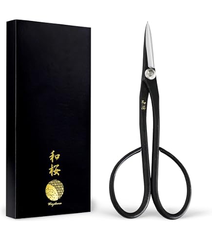 Wazakura Bonsai-Pflegeset Aus Japan – Satsuki-Schere 180 Mm + Rostradierer, Geschenkbox