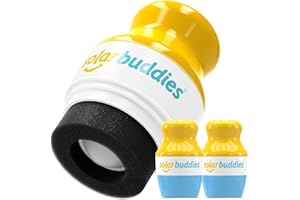 Solar Buddies Sunscreen Applicator - Blue Pack of 2 - BPA-Free Refillable Roll on Sponge Sunscreen, Suncream & Lotion Applicator For Kids, Adults & Families - Holds 3.4fl oz, Perfect Size for Travel