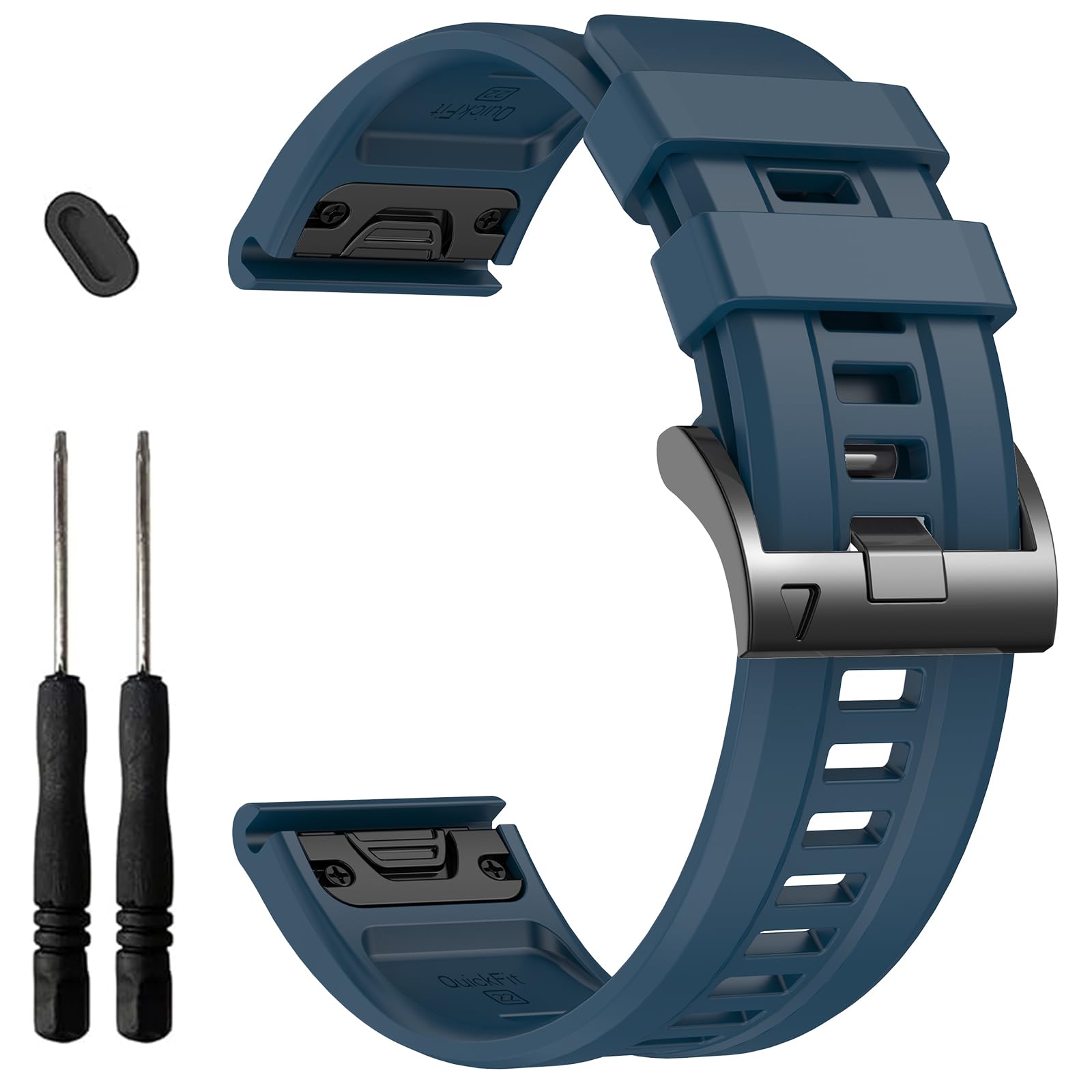EZMVZKU 22mm Quickfit Silicone Strap for Garmin Fenix 8 AMOLED 47mm/7/7 Pro/6/6 Pro/5/5 Plus,Sport Watch Band for Fenix E/Forerunner 965 955 945/epix Pro 47mm/Approach S70 47mm/S62/S60/Quatix 7 Pro