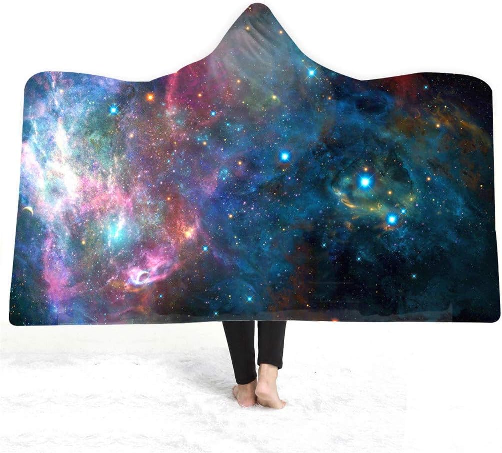 Sumeimiya 3D Hooded Blanket Cozy Lightweight Air Conditioning Blanket Cozy Soft Lightweight Cloaks Cap Blanket