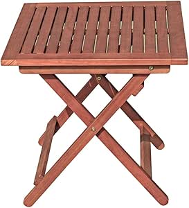 Mesa de jardín Garden Pleasure Berea 50 x 50 cm, mesa plegable de