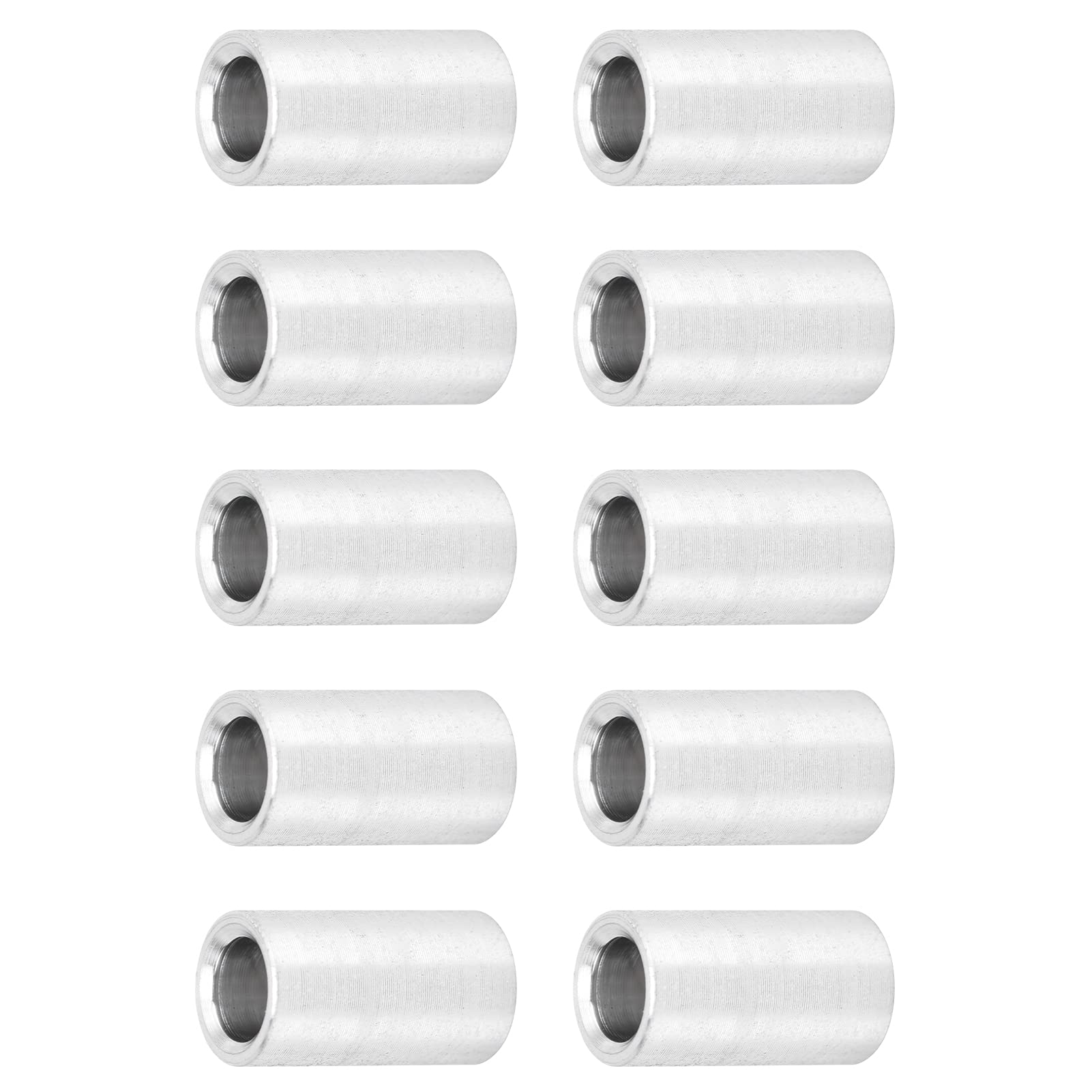 Metal Spacers, Aluminum Spacer Round Unthreaded 6mm Spacers Spacers for Screws for Connect Loose Parts of The Workpiece for Reduce Hole Size(Length 12mm) for Screws for Sign