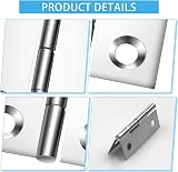 Eruinfang 12 Pieces Stainless Steel 44x32x1mm Folding Butt Hinges 2'' view 6