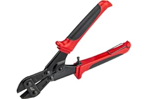 Jetech Heavy Duty Bolt Cutter, 8" Mini Lock Cutter with Heat-Treated Cr-V Alloy Steel Blades, Portable Bolt Cutter for Rods, 