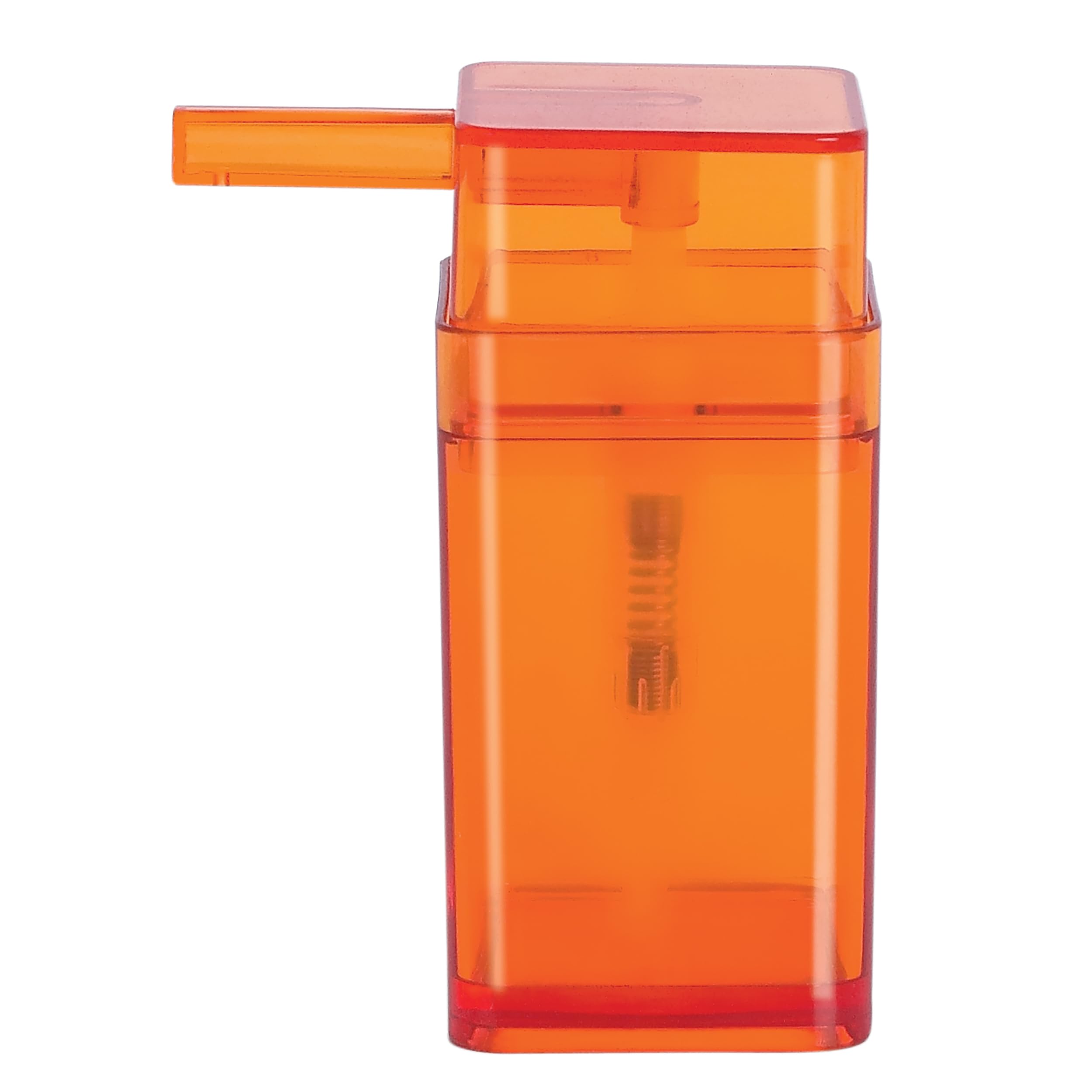 Spirella Cubo Polystyrol Soap Dispenser, Clear Orange