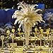 Efavormart Set of 2 Tall Gold Beaded Crystals Trumpet Floral Vase Wedding Centerpiece 23