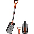 AstroAI 39" Folding Snow Shovel for Car, Extendable Snow Shovel with Thickened Aluminum Handle and Reinforced Iron Hinge, Portable and Multifunctional for Cars, Snowmobiles, Camping and Mud, Grey
