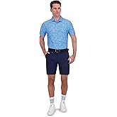 Ben Sherman Men's Performance Golf Shirts– Stretch, Extra Soft Fabric, Moisture-Wicking, Odor Resistant, Aqua, Medium