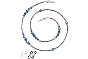 ERNAULO Glasses Chain for Women Eyeglass Chain Eye Glasses Holders Around Neck Beaded Eyeglass Chains for Women