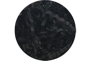 RRBOLAL Crinkle Cut Paper Shred Filler (2LB) for Easter Basket & Gift Filling,Shredded Paper for Gift Box,Crinkle Paper for Wrapping & Packing Box Filling (black)