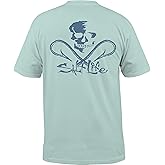 Salt Life Mens Salt Life Skull and Hooks Short Sleeve Tee