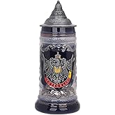 AEIDDRWAA 0.6Litre Beer Stein Germany beer Mug Oktoberfest Tankard Eagle Deutschland Bierkrug Drinking Glass Horn Beer Mug fo