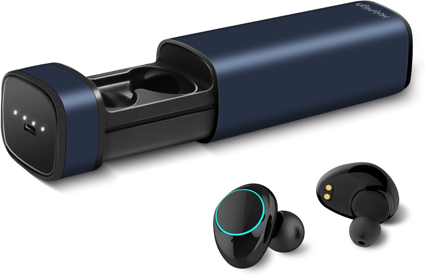 True Wireless Earbuds, MRS LONG X9 Bluetooth Earbuds (Bluetooth V4.2) HD Stereo Mini Wireless Bluetooth Headphones with Built-in Mic and Magnetic Portable Charging Case for iPhone and Android（Tarnish）