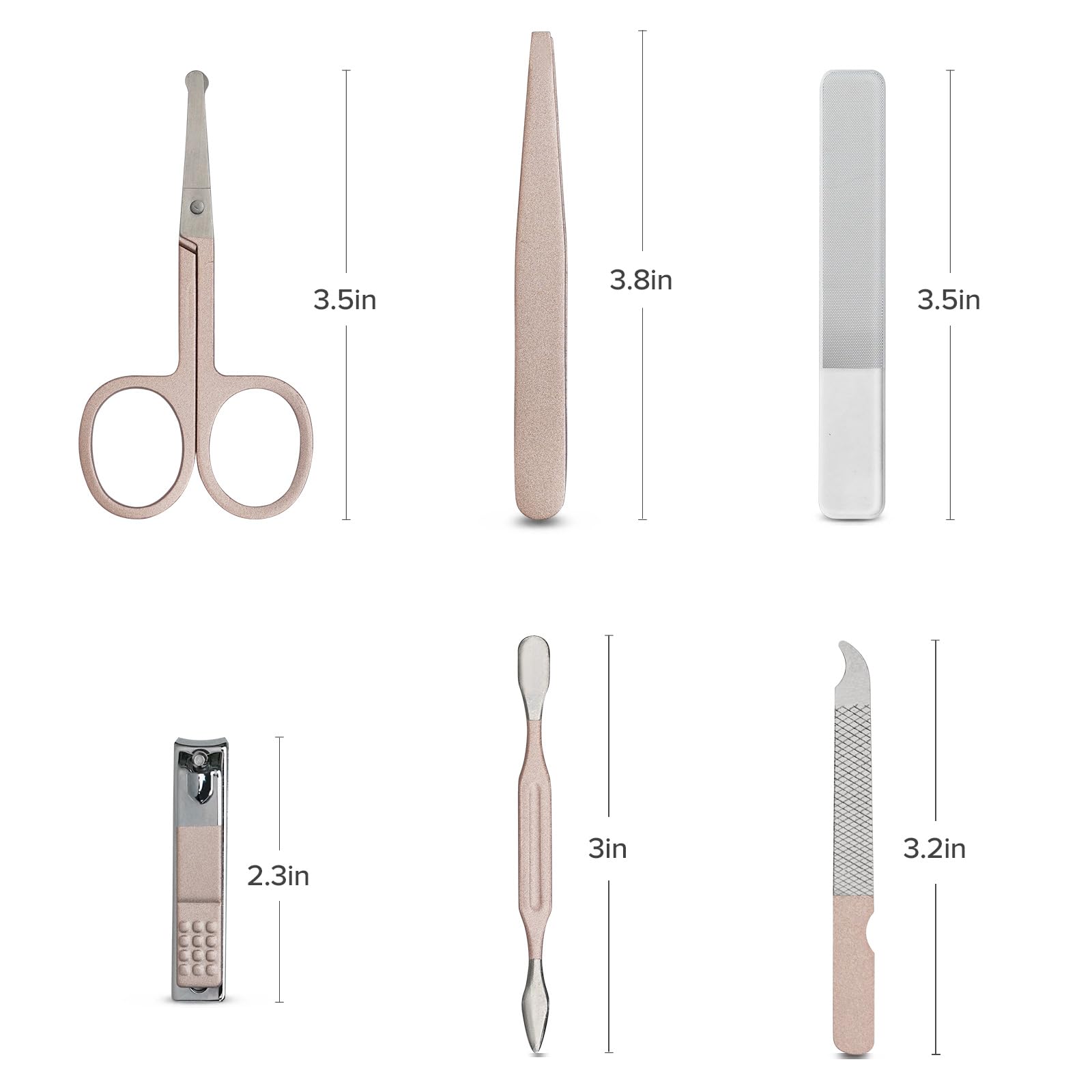 haakaa Baby Nail Clippers, 6-in-1 Baby Nail Care Kit with PU Storage Case, Nail Scissor, Cuticle Pusher, 2 Nail Files, Nail Clipper & Tweezer, Baby Manicure Set for Babies, White