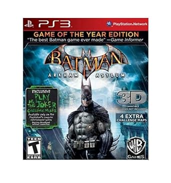 Amazon Com Batman Arkham Asylum Game Of The Year Edition Playstation 3 Video Games