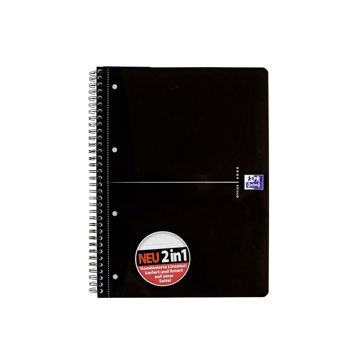 Oxford KarLi College Notepad A4 Squared and Ruled on One Page 70 Sheets