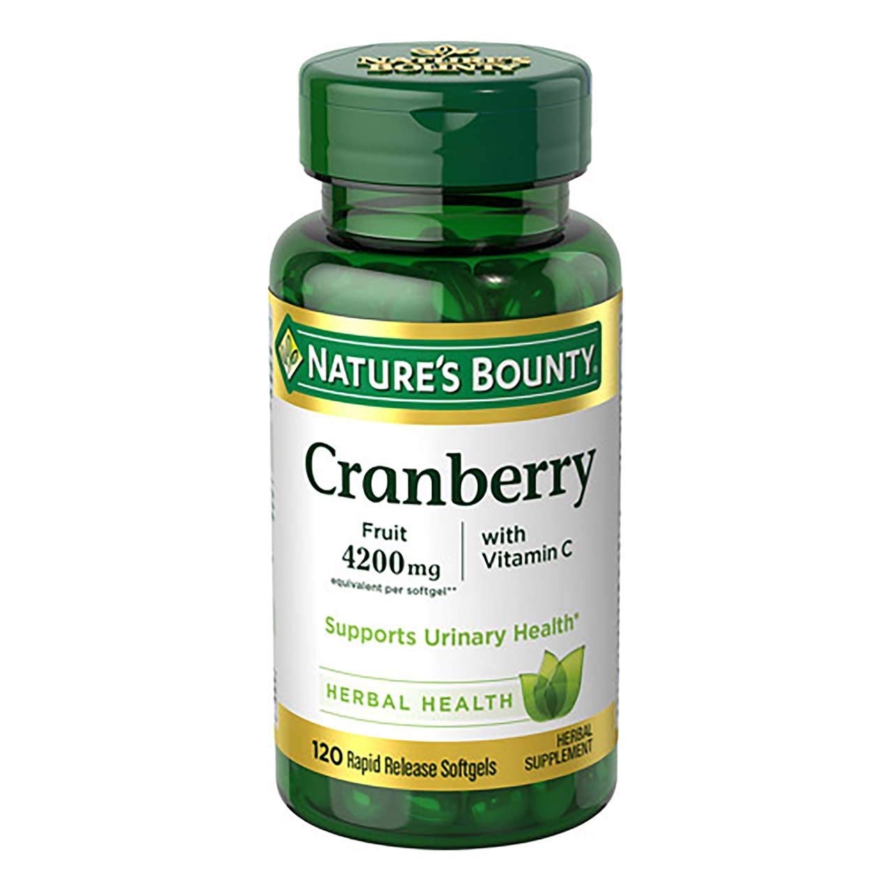 Nature's BountyCranberry Fruit 4200 mg, Plus Vitamin C Softgels, 120 ea (Pack of 4)