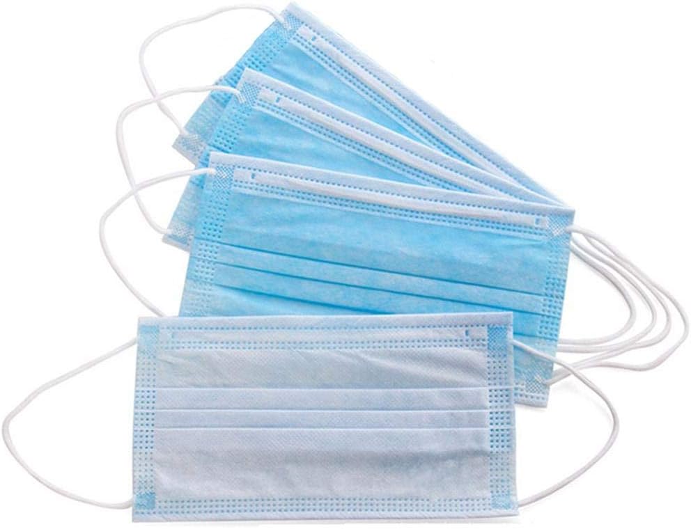 Fghuim Pack of 10 Surgical Masks Medical Standard Breathing Protection Face Masks Sealed Bag Hygienic Face Masks Available Protected Health and Beautician Care - Blue