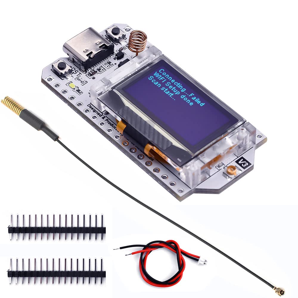 Fasizi ESP32-S3FN8 LoRa V3 Development Board 433~510MHz SX1262 0.96 Inch OLED Display BT+WIFI Lora Kit for Arduino IOT Smart Home