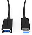 Sabrent 22AWG USB 3.0 Extension Cable - A-Male to A-Female [Black] 6 Feet (CB-3060)