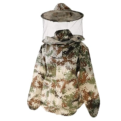 Homyl Polyester Imker Imkerei Jacke Schleier Hut Anzug Schutzkleidung Schutzanzug Bienezucht Kleidung Jacke