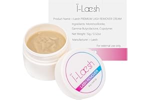 i-Laesh Eyelash Extension Remover Cream, 15g / 0.52 oz, Glue Remover, Fast Lash Adhesive Dissolution, Sensitive Skin, Low Irritation, for Professional Only