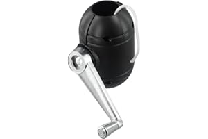 PP Umbrella Replacement Tilt Mechanism Crank with Rope, Black Handle for Garden Patio Balcony Outdoor Parasol Repair Parts, 8