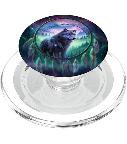 PopSocket Loup Viking Odin - Adhésif Amovible Pour Téléphone - Design Loup Nordique