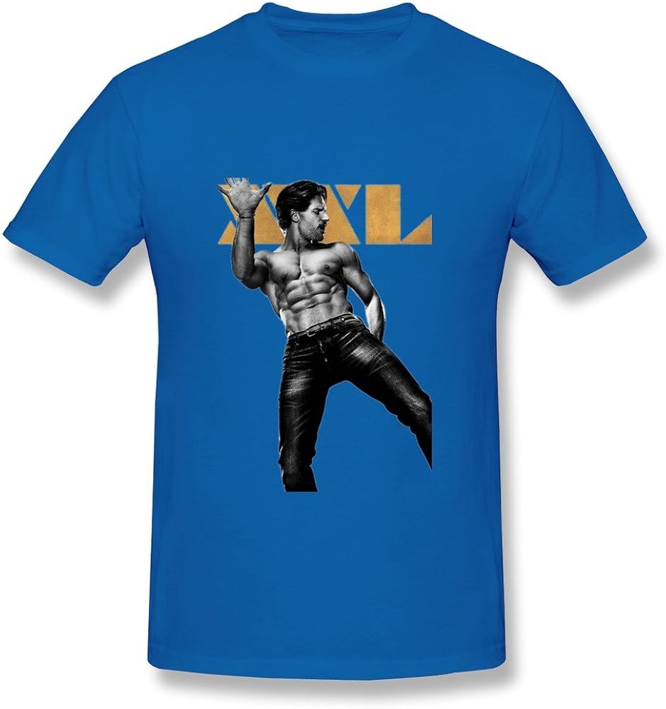 QMY Men's Behold Joe Manganiellos Magic Mike Xxl T-shirts RoyalBlue