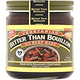 Better Than Bouillon Vegetarian No Beef Base, Made with Seasoned Vegetables, Certified Vegan, Makes 9.5 Quarts of Broth, 38 S