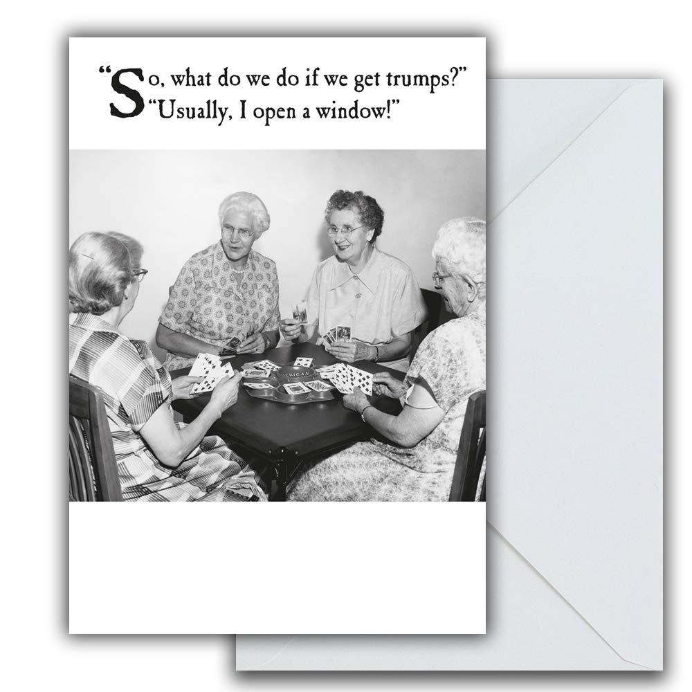 Humorous Greeting Card (CB-C3507) - Female Birthday - Trumps - from The On-The-Ceiling Range by Emotional Rescue