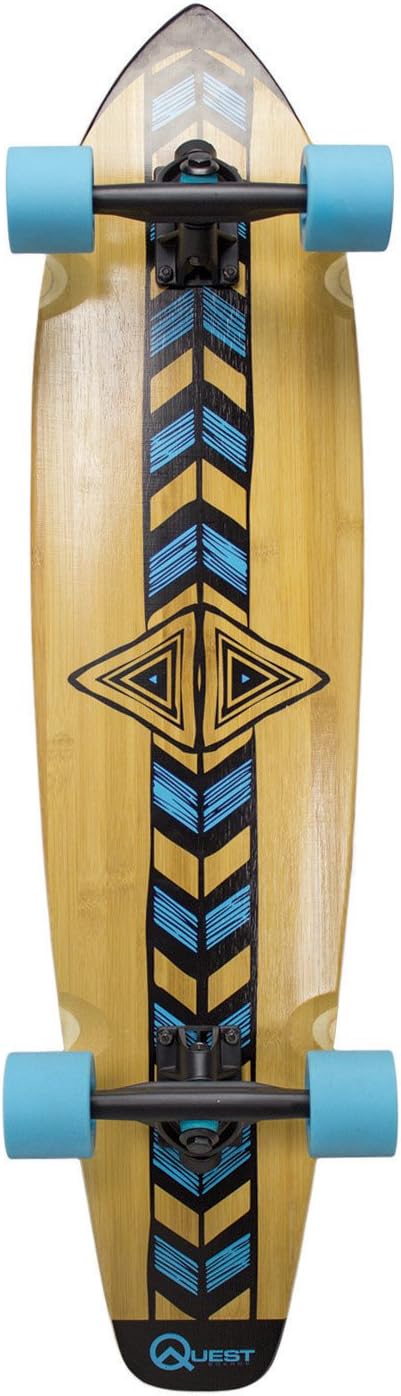 Quest "Totem" Longboard Skateboard, 36", Natural