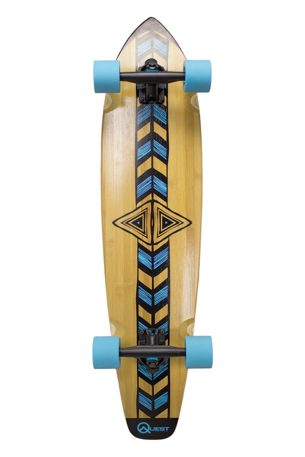 Quest "Totem" Longboard Skateboard, 36", Natural