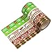Wise Bird Christmas Washi Tape, Christmas Decoration Gift Wrap, Snowman, Gift Box, Merry Christmas, Holiday Argyle Check Grid Pattern, Green Red White Washi Tape set of 6 -W 11