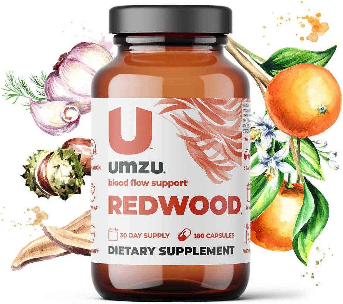 UMZU: Redwood, Nitric Oxide Booster Capsules - 30 Day Supply - N.O. Supplement for Circulatory Support: Health & Personal Care