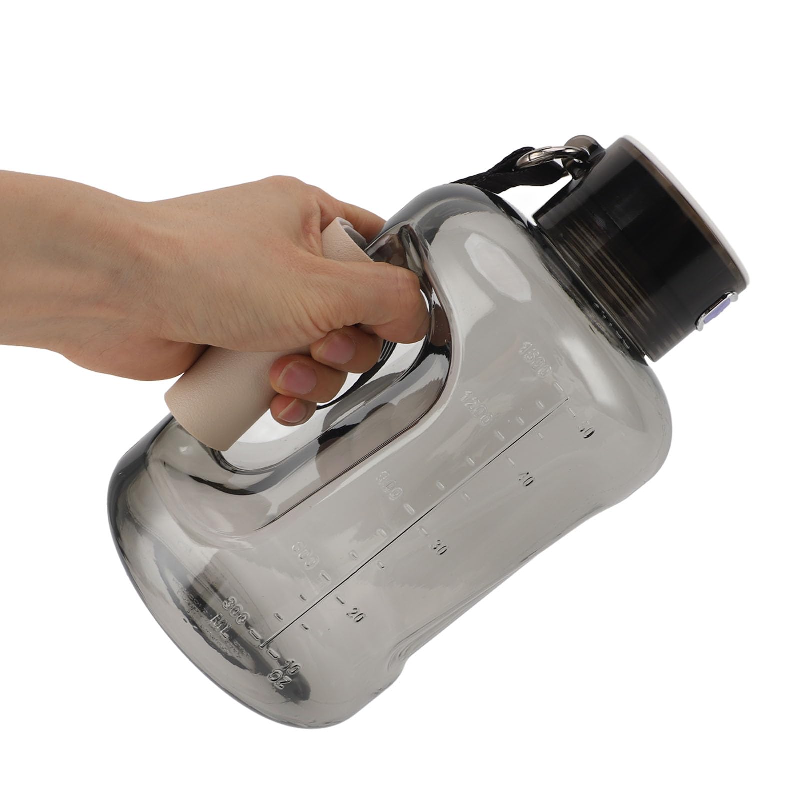 Hydrogen Water Bottle 1.5L High Capacity SPE PEM Technology Waterionizer Generator Water Ionizer Bottle (Grey Black)