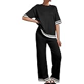 SHEWIN Lounge Sets for Women Casual 2 Piece Sweater Sets Loose Knit Womens Pajama Sets