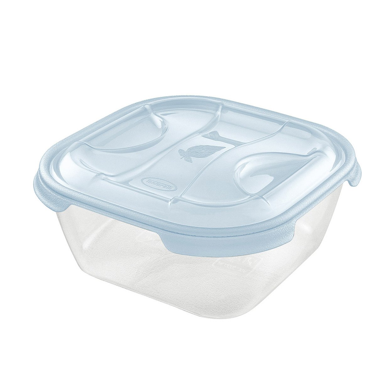 Tontarelli Square Lunch Box 1L Nuvola Blue/Clear