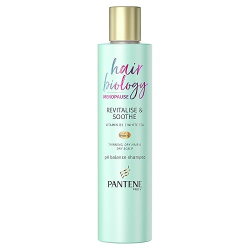 Pantene Revitalize & Soothe Menopause Shampoo, Hair Thickening Shampoo, 250ml, For Dry Hair And Scalp, Helps densify Thinning Hair, Vitamin B3 & White Tea, Hair Thickening Products For Women