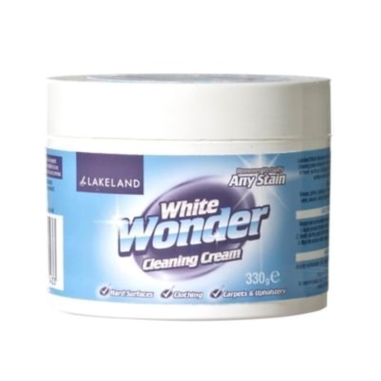 Lakeland White Wonder Stain Cleaning Cream 330g – Removes Virtually Any Stain From Most Materials