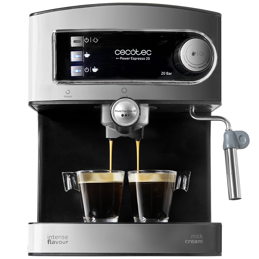 Cecotec Power Espresso Cafetera presión 20 Bares, Inoxidablehttps://amzn.to/2CPUc6v