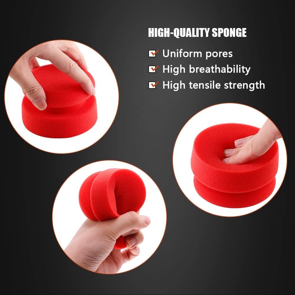 Auto Profi Handpolierschwamm, SPTA 6Pcs Auto Schaum Applicator Pads, 6Pcs runde Form Seite drücken Hand Polierschwamm Pads Kit zum Wachsen Polieren Farbe Keramik Glas Reinigung 6