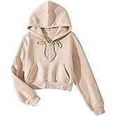 Cioatin Women Fleece Zip Up Crop Hoodies Sweatshirt Y2K Fall Trendy Long Sleeve Athletic Workout Pullover Jacket Sweater