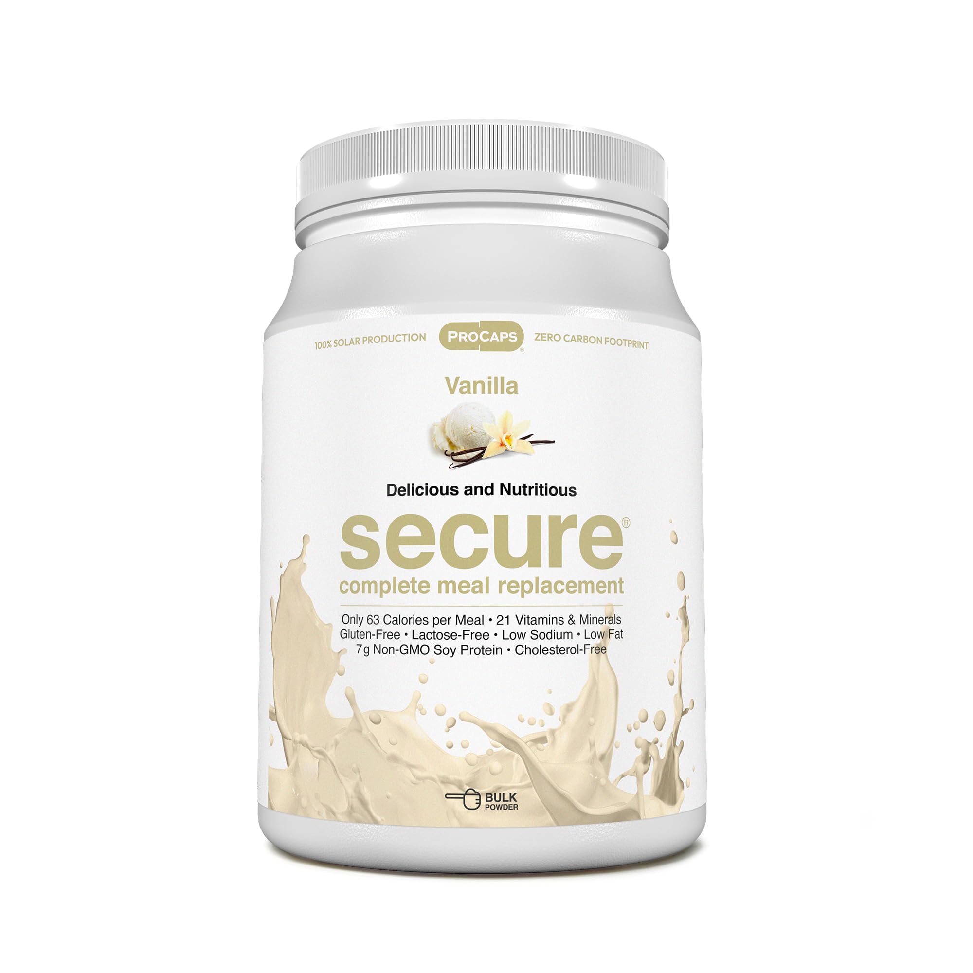ANDREW LESSMAN Secure Soy Complete Meal Replacement - Vanilla 60 Servings - Only 63 Calories, 7g Non-GMO Soy Protein, Vitamins and Minerals, Low-Fat, Nutritious and Delicious, Mixes Instantly Image