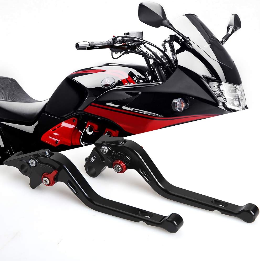 Lavmar Brake Clutch Levers Fit for Honda GROM/MSX125 2014-2018,CBR300R/CB300F/FA 2014-2017,CBR250R 2011-2013,CBR500R/CB500F/X 2013-2018 Black